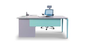 Capri managerial desk, part of Capri executive and managerial family, offers a sliding door cupboard for archiving binder as well as drawers for storing personal items. It is also equipped with a special cable entry cap.